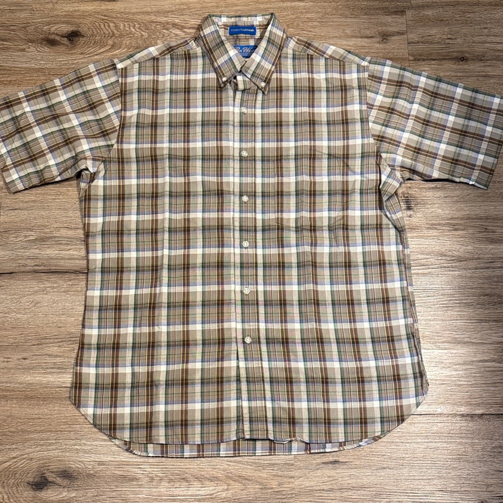 VTG Pendleton Pen West Country Traditionals Short Sleeve Plaid Men's Shirt Sz L
